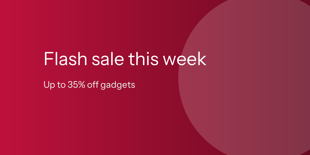 Flash sale this week