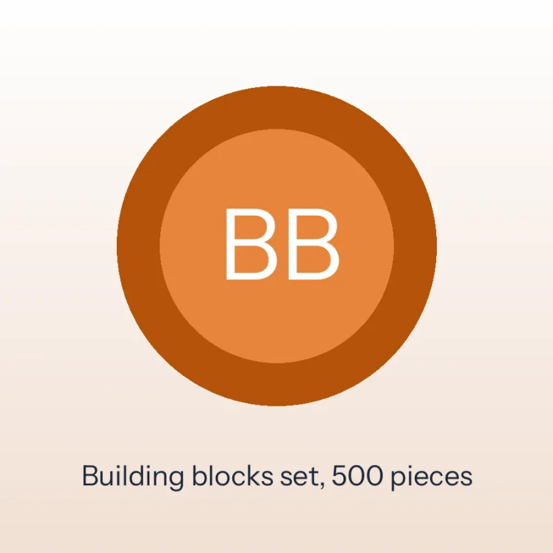 Building blocks set, 500 pieces