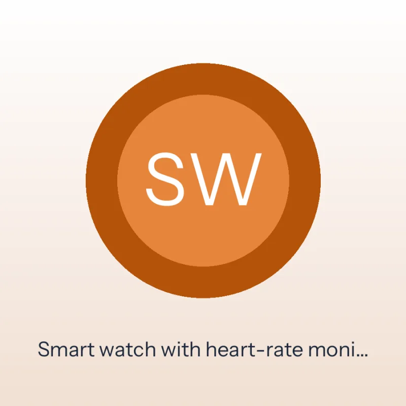 Smart watch with heart-rate monitor